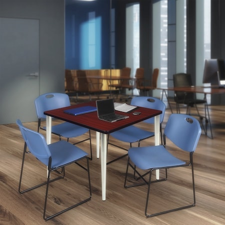 Regency Kahlo Square Table & Chair Sets, 48 W, 48 L, 29 H, Wood, Metal, Polypropylene Top, Mahogany TPL4848MHCM44BE